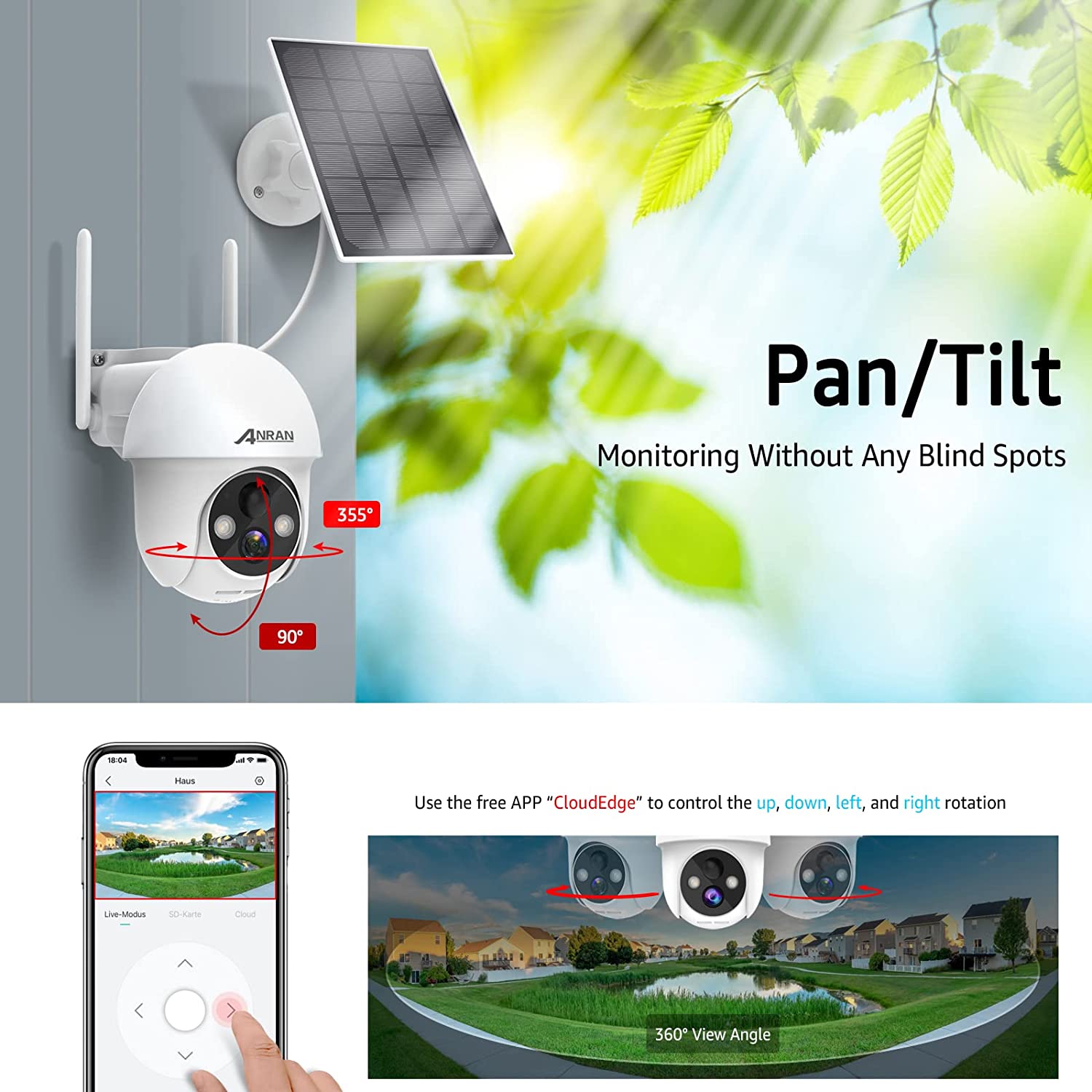 ANRAN Q1 Pro 2K Solar Battery Camera - Image 2