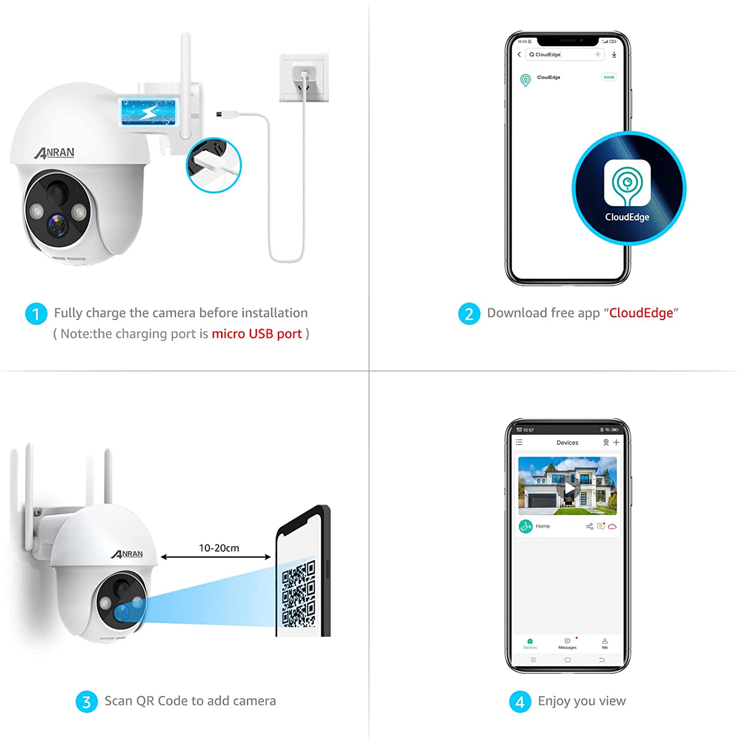 ANRAN Q1 Pro 2K Solar Battery Camera - Image 3